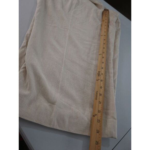 Bar III Women's Plus Size Textured Wide-Leg Cropped Pants flax 20W - Picture 10 of 10